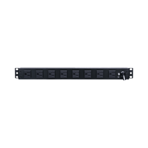 PDU Básico de Montaje en Rack, Con 10 Salidas NEMA 5-15R y Protección Contra Sobretensiones,  Enchufe de Entrada NEMA 5-15P, de 19in, 1UR, 15 Amp, 120 Vca