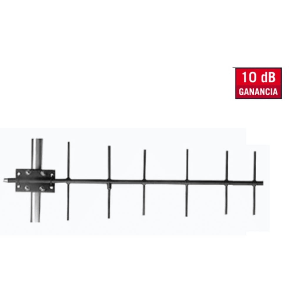 Antena base UHF, direccional, rango de frecuencia 406 - 430 MHz