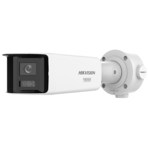[ PROTECCIÓN ACTIVA ] Bala IP Panorámica 8 Megapixel / 180° / Lente 2.8 mm / Imagen a Color 24/7 / PoE / WDR 130° / IP67 / ACUSENSE / Protección Activa (Luz Estroboscópica y Alarma Audible) / 40 mts Luz Blanca /ACUSEEK