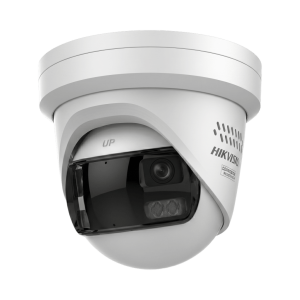 [PROTECCIÓN ACTIVA] Turret IP Panorámica 8 Megapixel / 180° / Imagen a Color 24/7 / PoE / WDR 130° / IP67 / ACUSENSE / Protección Activa (Luz Estroboscópica y Alarma Audible) / MicroSD