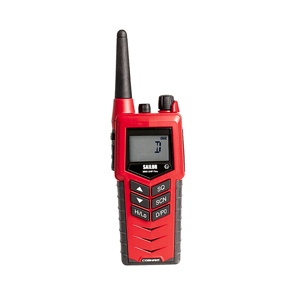 Radio portátil SAILOR 3965 UHF Fire Fighter, intrínsecamente seguro ATEX Class II 2G Ex ib IIB T4