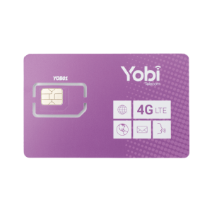 SIM Yobi para dispositivos móviles 3G/4G con recarga de 3.5GB cada mes durante 1 año de servicio (solo datos)