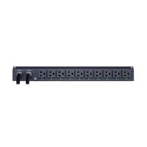PDU ATS (Fuente Redundante Auto-transferible) Monitoreable, Para Distribución de Energía, 2 Entradas 120 Vca NEMA5-15P, Con 10 Salidas NEMA 5-15R, Horizontal 19in, 1UR