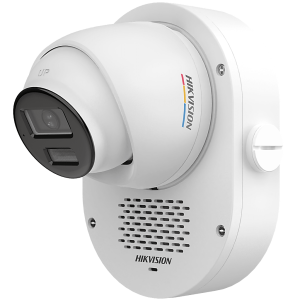 Cámara Turret TURBOHD 2 Megapixel (1080p) / Imagen a Color 24/7 con Apertura F1.0 / Audio Bidireccional y Sirena / Luz Blanca e IR 40 m (131.2 ft) / IP67 / Smart-Hybrid Light / 3D DNR