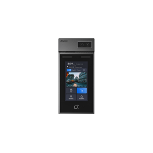 Videoportero + Montaje en Pared / Módulo Opcional de Huella / Pantalla Táctil IPS de 5 Pulgadas / Cámara de 2MP con Auto iluminación / Rostro, Tarjeta, PIN, BLE, QR / Compatible SIP y ONVIF / IP66 / IK08 / POE