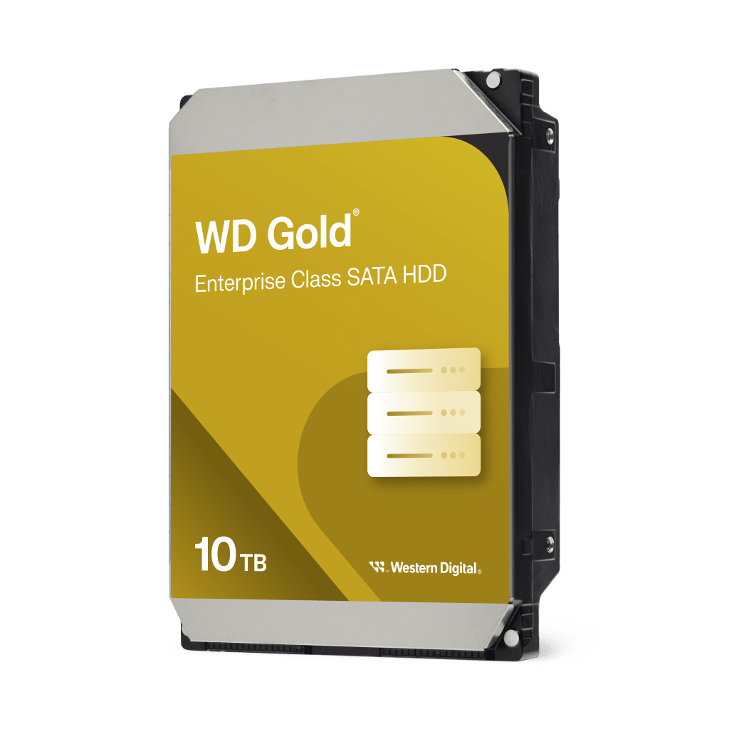 Disco Duro Empresarial WD Gold / SATA 6 Gb/s / 10 TB / 7200 RPM / Tecnología HelioSeal / ArmorCache / 5 Años Garantía / 2.5M Horas MTBF