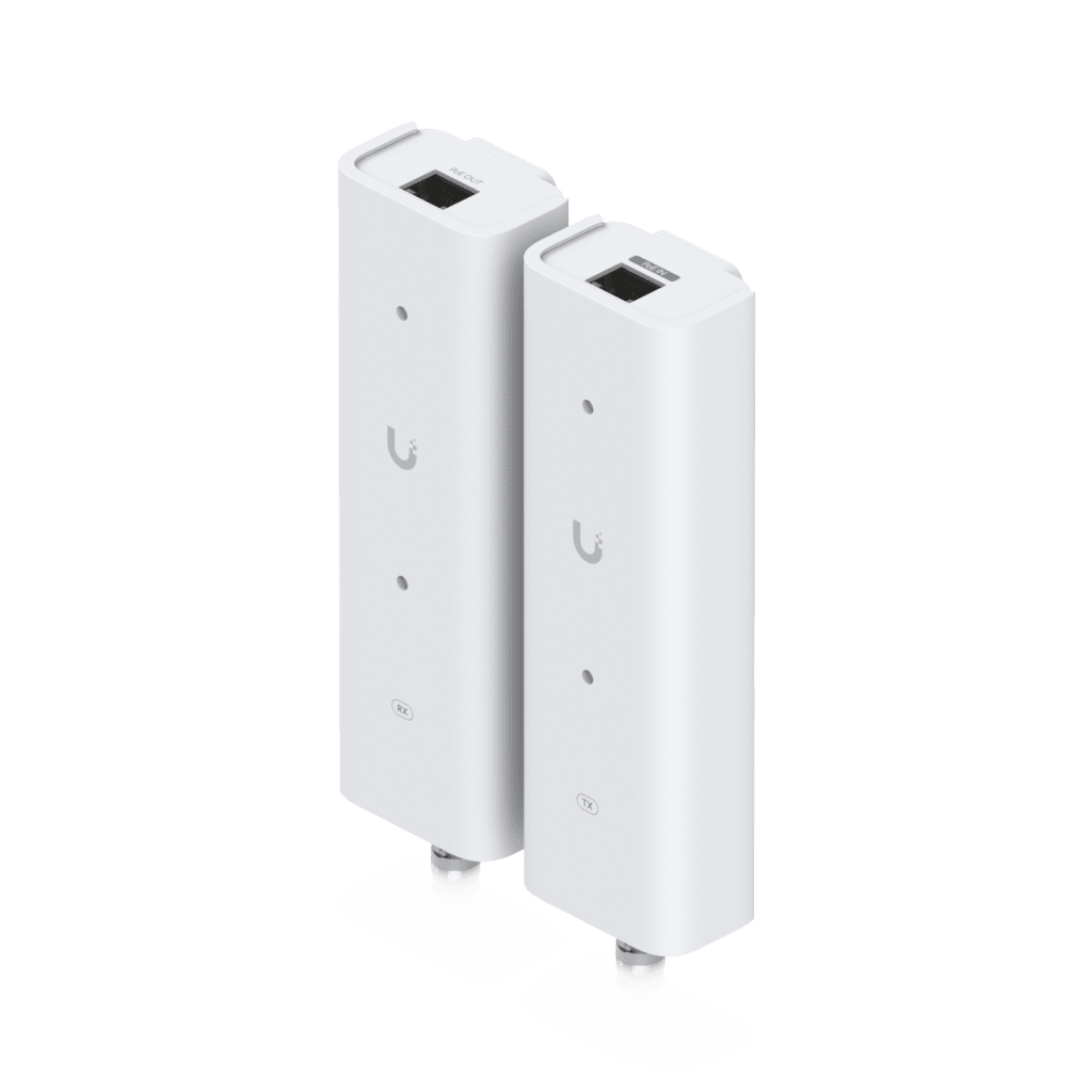Kit Extensor PoE sobre 2 Hilos (Par Transmisor/Receptor) para Cable Par Trenzado o Coaxial, Entrada PoE++ y Salida PoE/PoE+, Incluye Adaptadores BNC