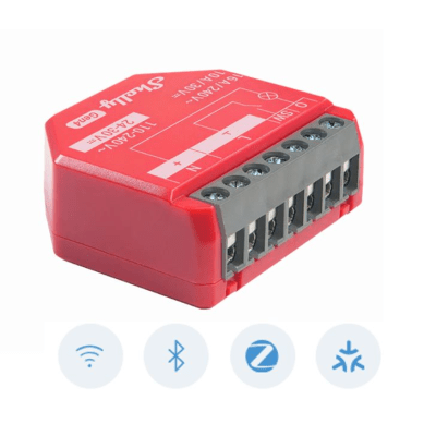 Relevador inalámbrico inteligente 16A, 110-240 V / medición de consumo / compatible con asistente de voz Alexa, Google Home / Wifi 2.4 (SHELLY1PMGEN4)
