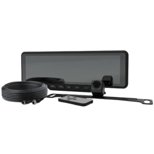 Sistema alambrico de reversa con camara y monitor de 9 pulgadas, Incluye cámara para placa de 170°