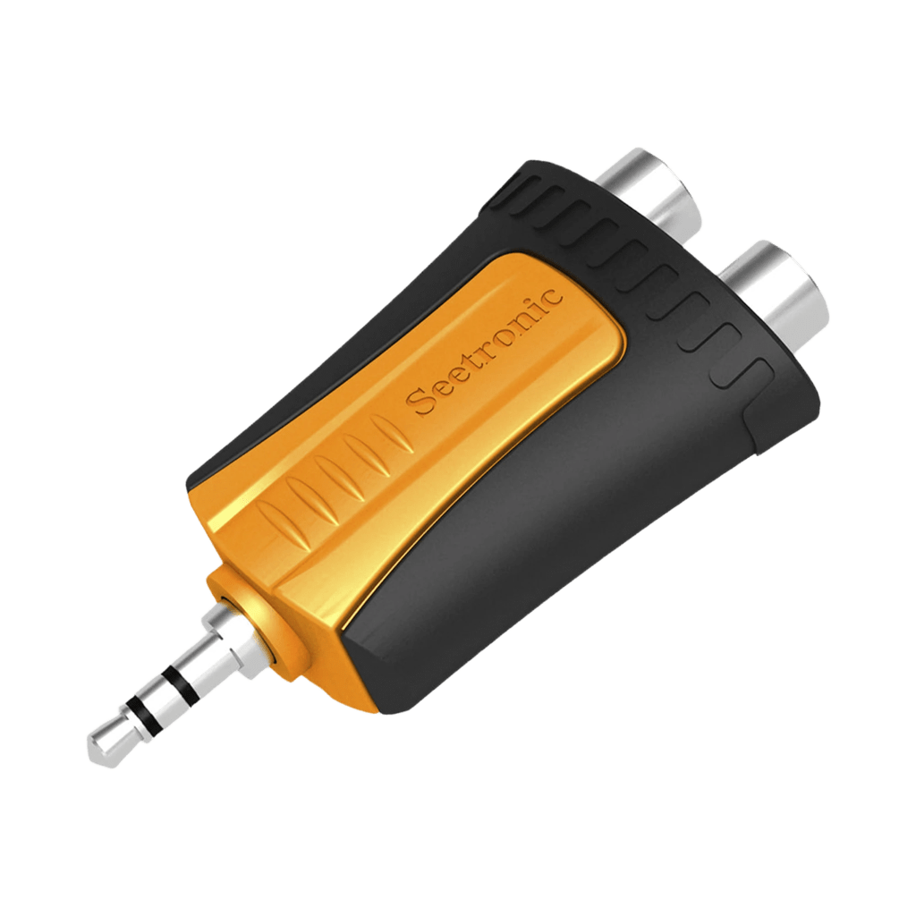 Conector Estéreo | 3.5 mm - 2 x conector Hembra RCA | Adaptador de Carcasa de Plástico - Image 2